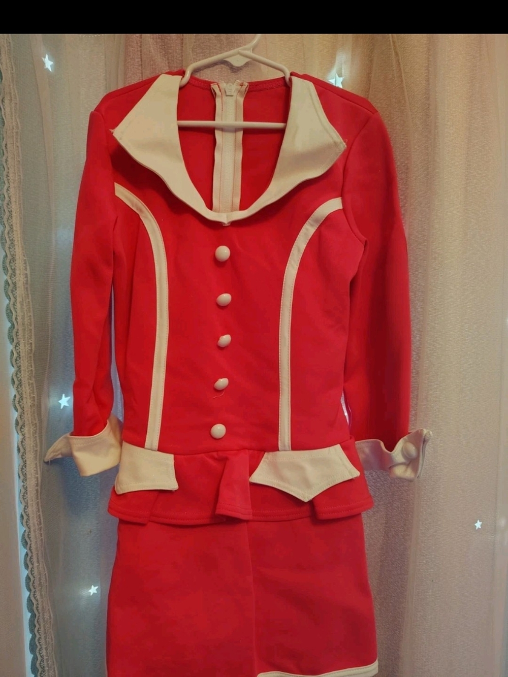 Weissman Red and White Vintage-Inspired Dance Costume